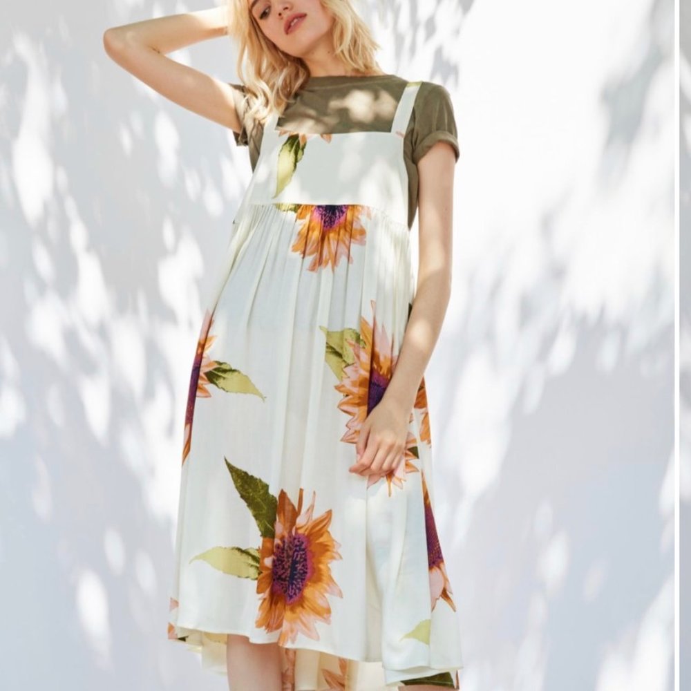 Urban Outfitters Kimchi Blue Sunflower Midi Dress